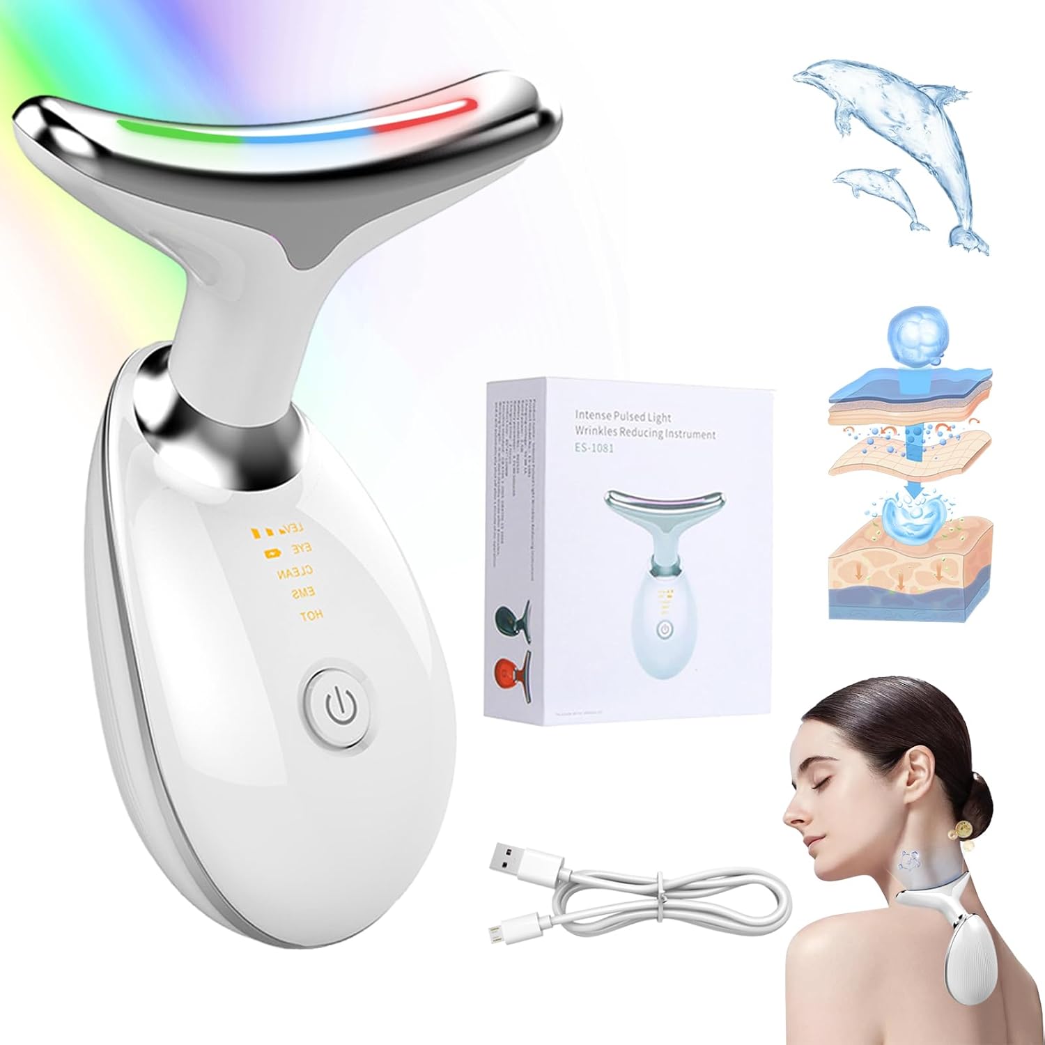 Red Light Therapy Mask – For Facial Rejuvenation & Anti-Aging Massage"