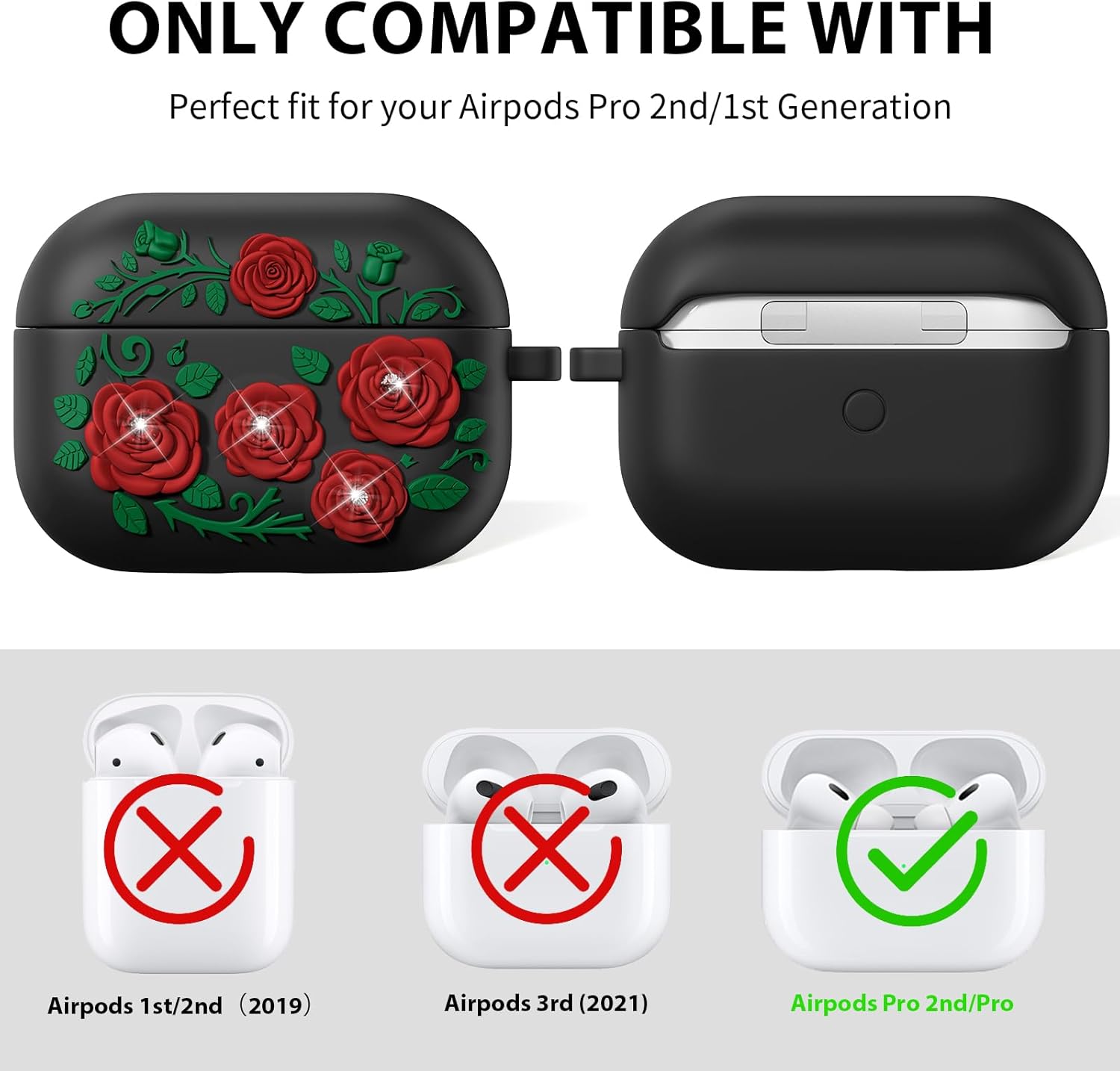 BloomBuds– 3D Rose AirPods Pro Case Set