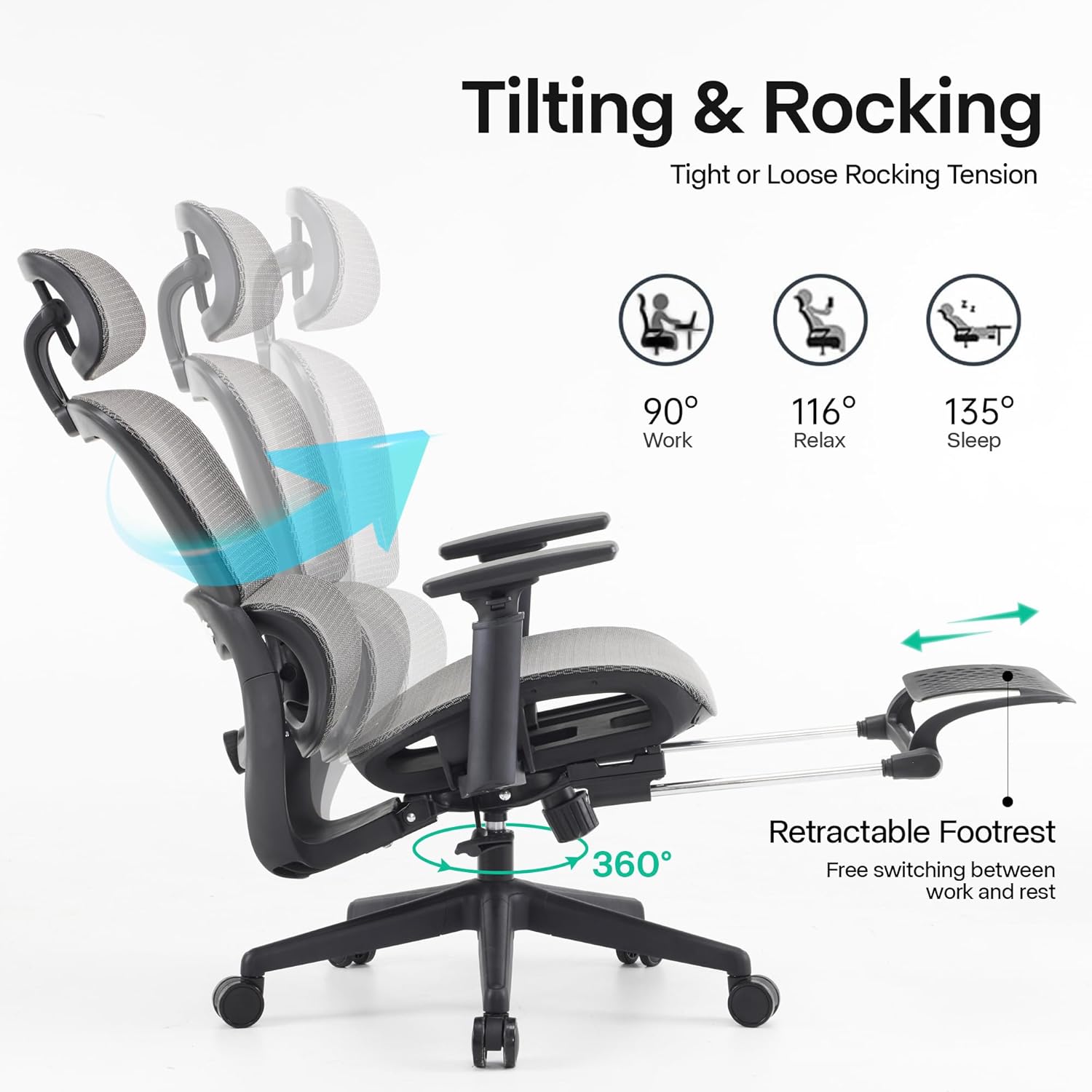 PosturePro Ergonomic Office Chair Full Body Lumbar Support & Comfort