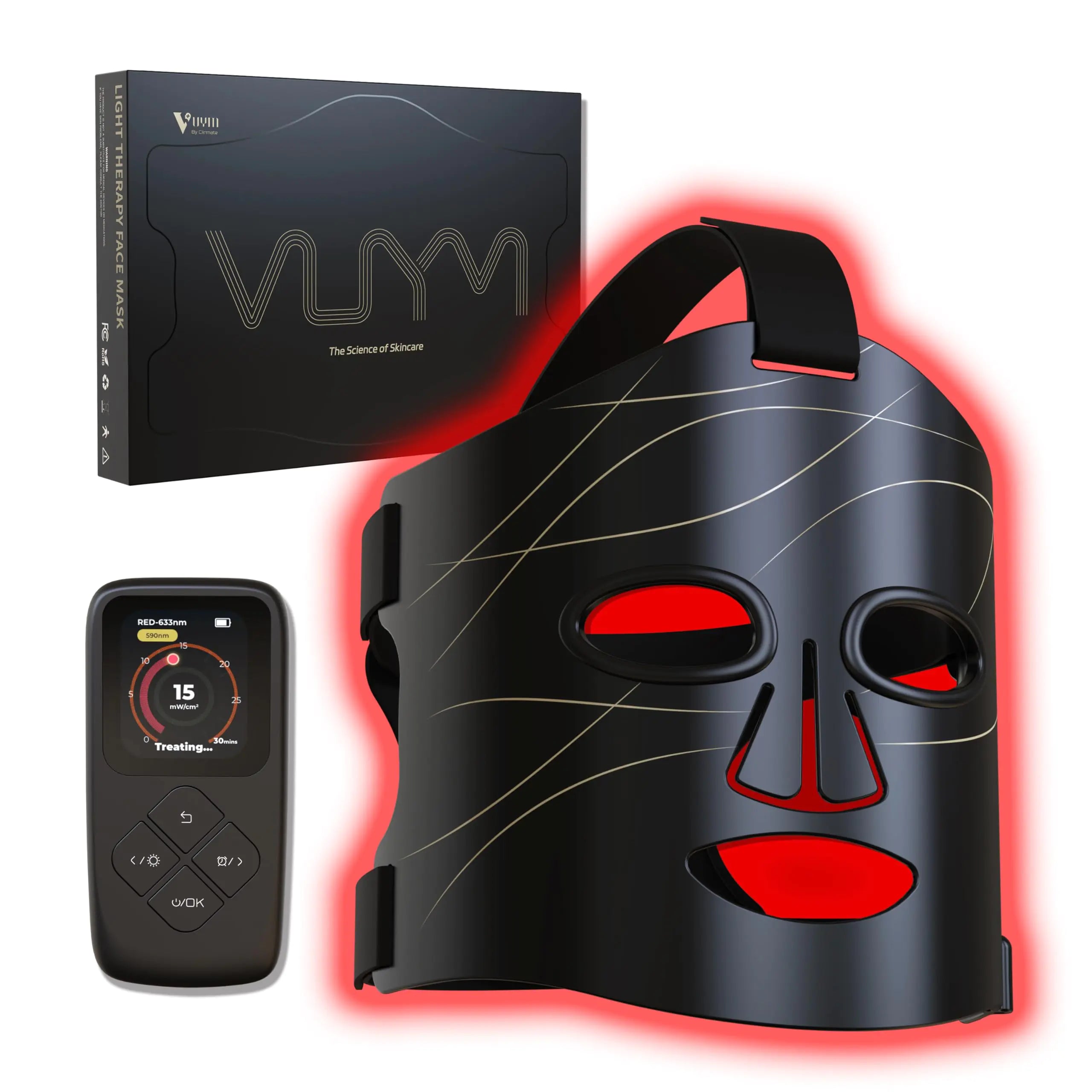 Red Light Therapy Mask Full Silicone with 292 LED and LCD Controller Professional Infrared Red Light Therapy for Facial Skincare at Home to Replace Photon Rejuvenation at Beauty Salon