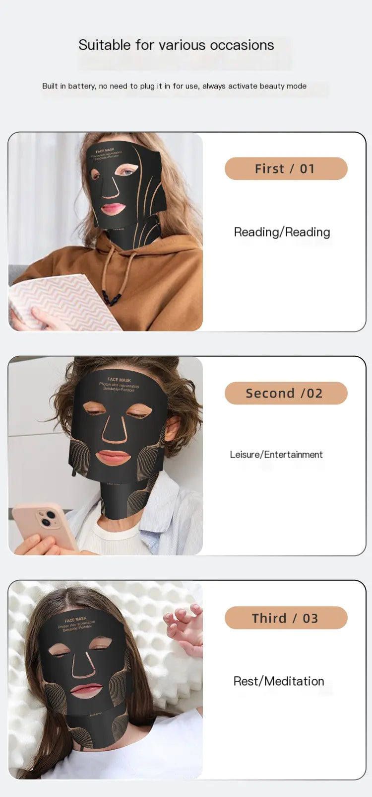 LED Light Therapy Beauty Mask Set
