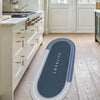YCTMALL Rubber Bath mats Quick-Drying Non-Slip Bathroom mat Super Absorbent Bath mat Instant Dry Bath mat Bathroom Rug in Front of The Kitchen Sink Shower Room Bathtub Oval(Blue+17x47in)